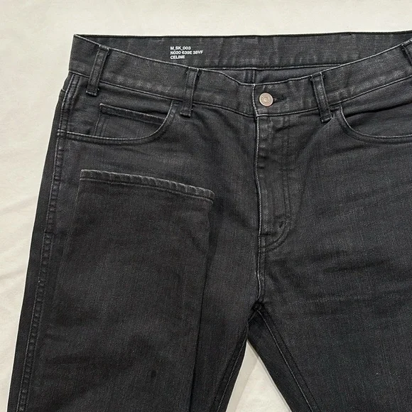 Like new vintage black Celine mens jeans, size 32.